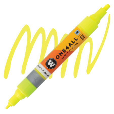 Marqueur pour Maquettes - One4All Twin - Acrylique Jaune Fluo Phospho. - 1,5/4mm - #220