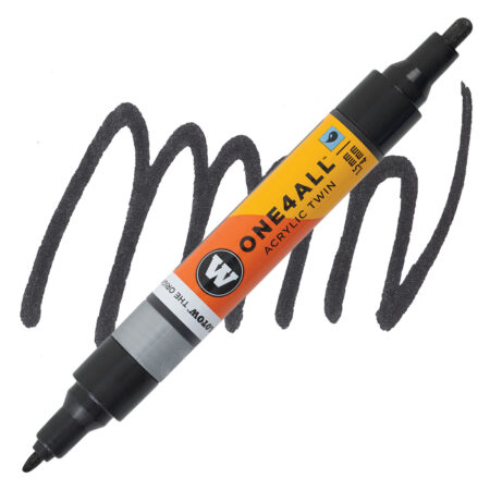Marqueur pour Maquettes - One4All Twin - Acrylique Métalli-Noir - 1,5/4mm - #223
