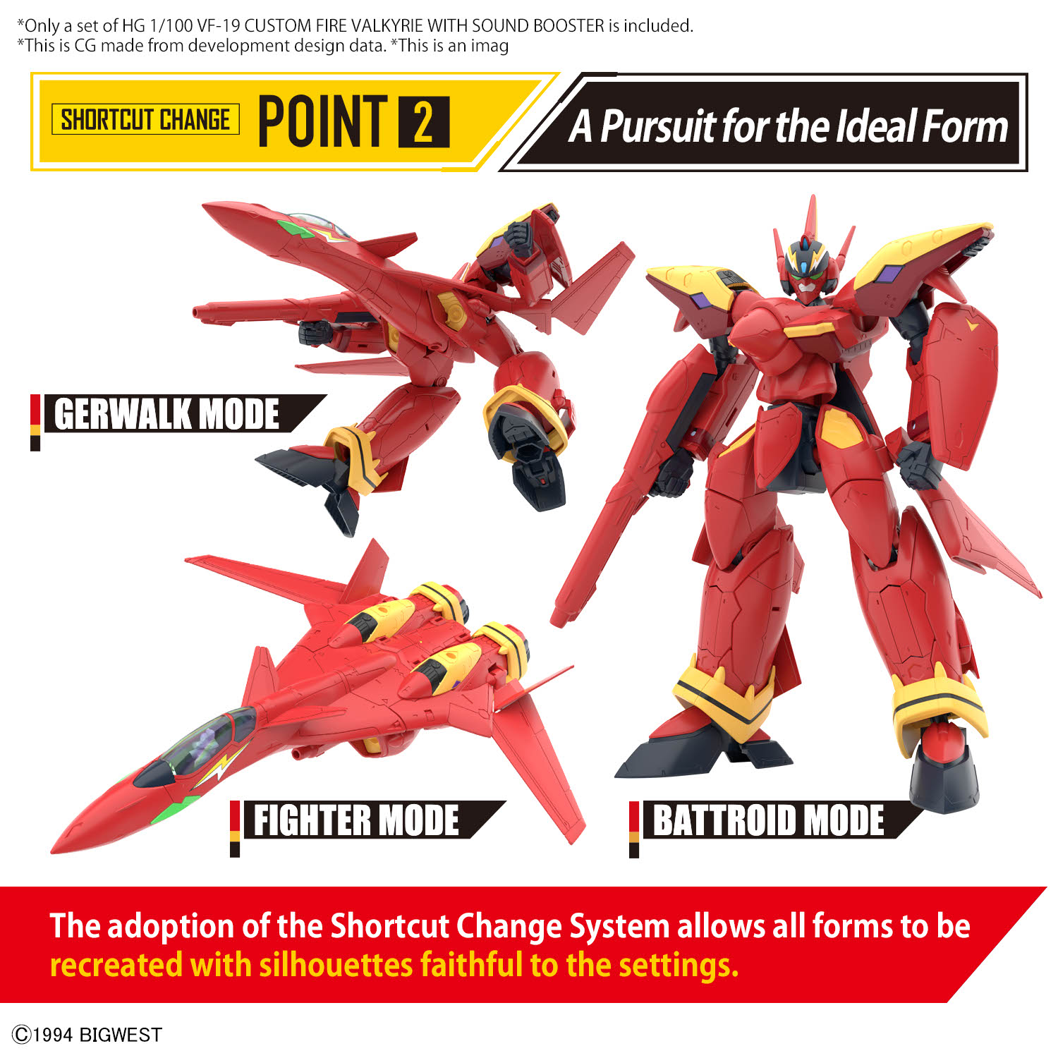 High Grade - VF-19 Custom Fire Valkyrie with Sound Booster - Macross – Image 7