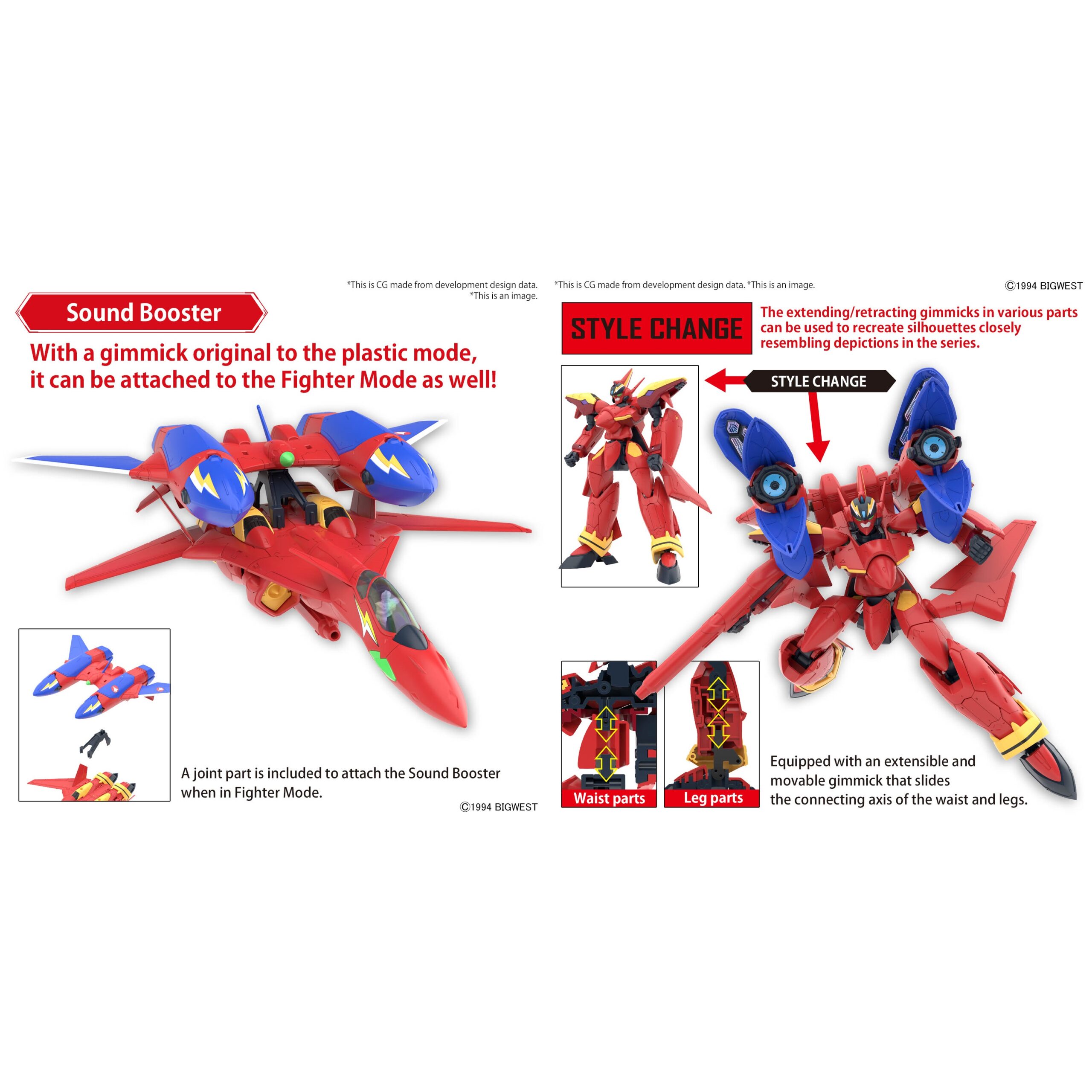 High Grade - VF-19 Custom Fire Valkyrie with Sound Booster - Macross – Image 10